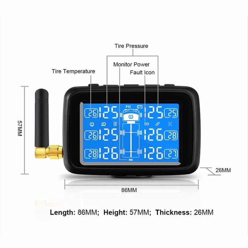 10 Sensors IP67 Tire Pressure Monitoring System For Travel Trailers
